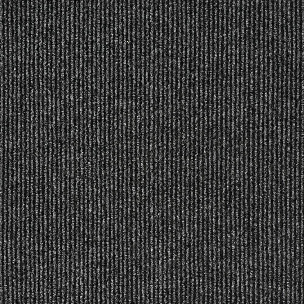 18&#34; 10pk Wide Wale Self Stick Carpet Tile Gray - Foss Floors