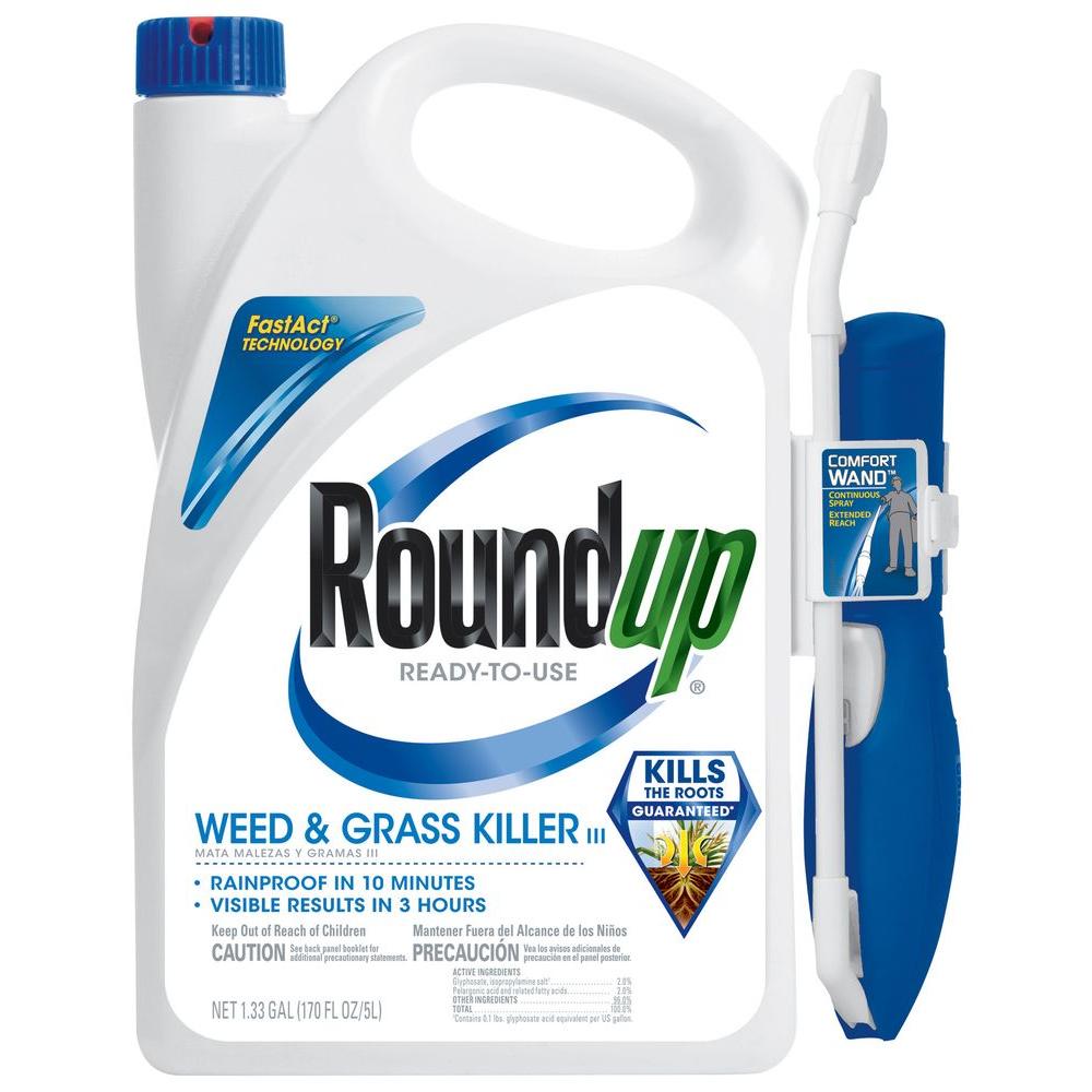 Roundup 133 Gal Ready To Use Weed And Grass Killer Plus Comfort Wand 5200210 Roundup 133 Gal Ready To Use Weed And Grass Killer Plus Comfort Wand 5200210