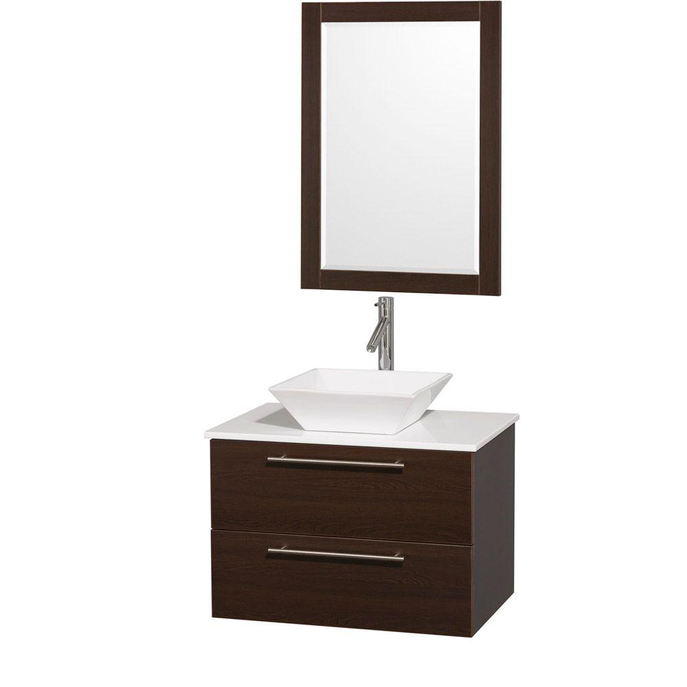 Wyndham Collection Amare 30 In Vanity In Espresso With Man Made