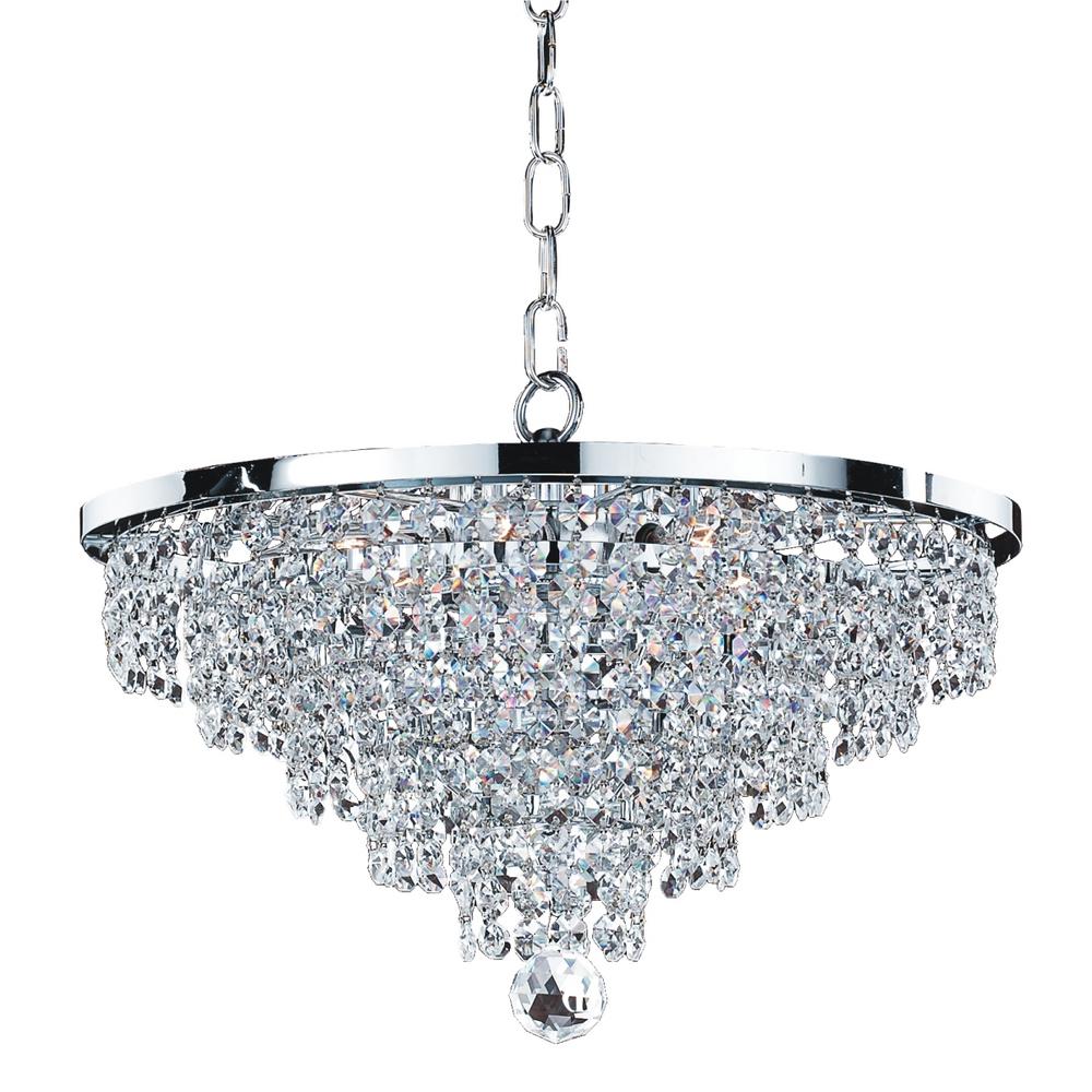 Glow Lighting Vista 6 Light Chrome And Crystal Incandescent Chandelier Glow Lighting Vista 6 Light Chrome And Crystal Incandescent Chandelier