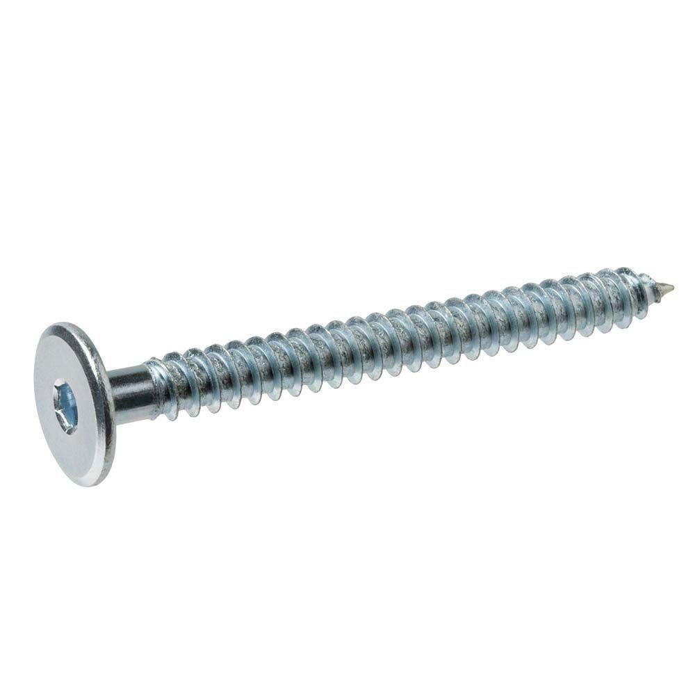 Everbilt M7 x 50 mm Zinc-Plated Flat Head Hex Drive Connecting Screw (2 ...