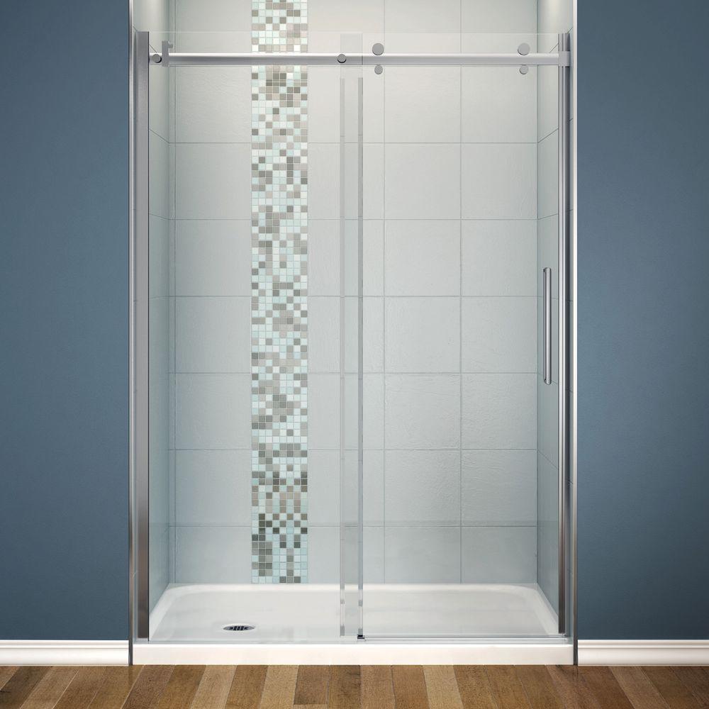 Maax Halo 30 In X 60 81 3 4 Frameless Sliding Shower Frameless Sliding Shower
