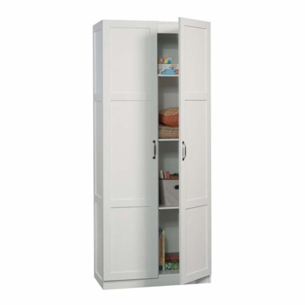 Sauder White Storage Cabinet 419636 The Home Depot