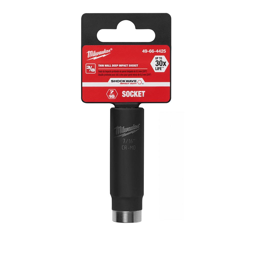Milwaukee 3/8 in. Drive 7/16 in. Deep Impact Socket49664425 The