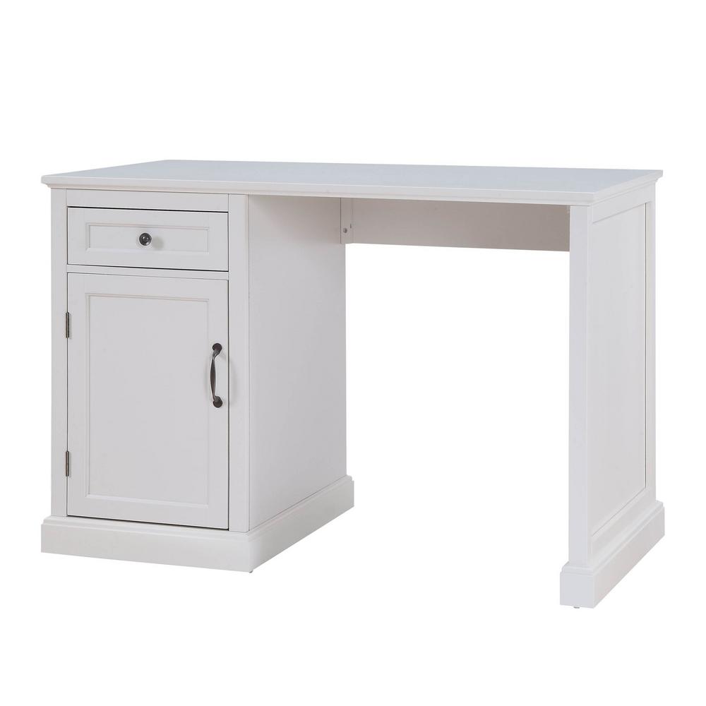 Usl Arbor White Side Panel Desk Sk19277b4 Pw The Home Depot