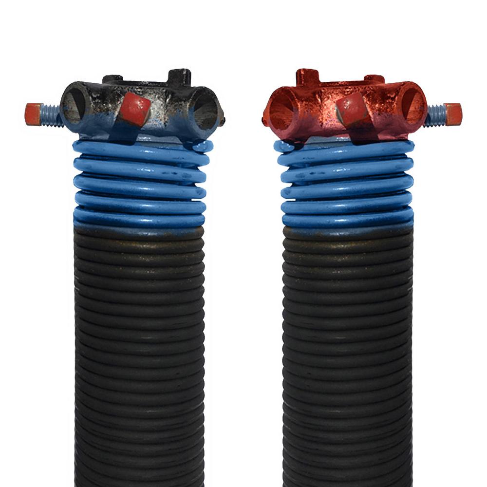Dura Lift 0 283 In Wire X 2 D 44 L Torsion Springs Light Blue Left And Right Wound Pair For Sectional Garage Door Dltlb244b The Home Depot - Garage Door Opener Springs Home Depot