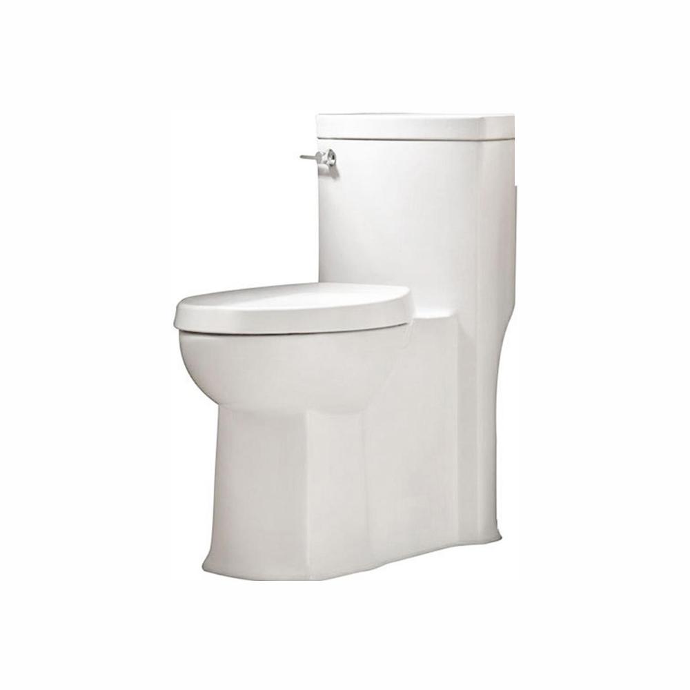 American Standard Boulevard 1 Piece 1 28 1 6 Gpf Single Flush Elongated Toilet In White 2891813 020 The Home Depot