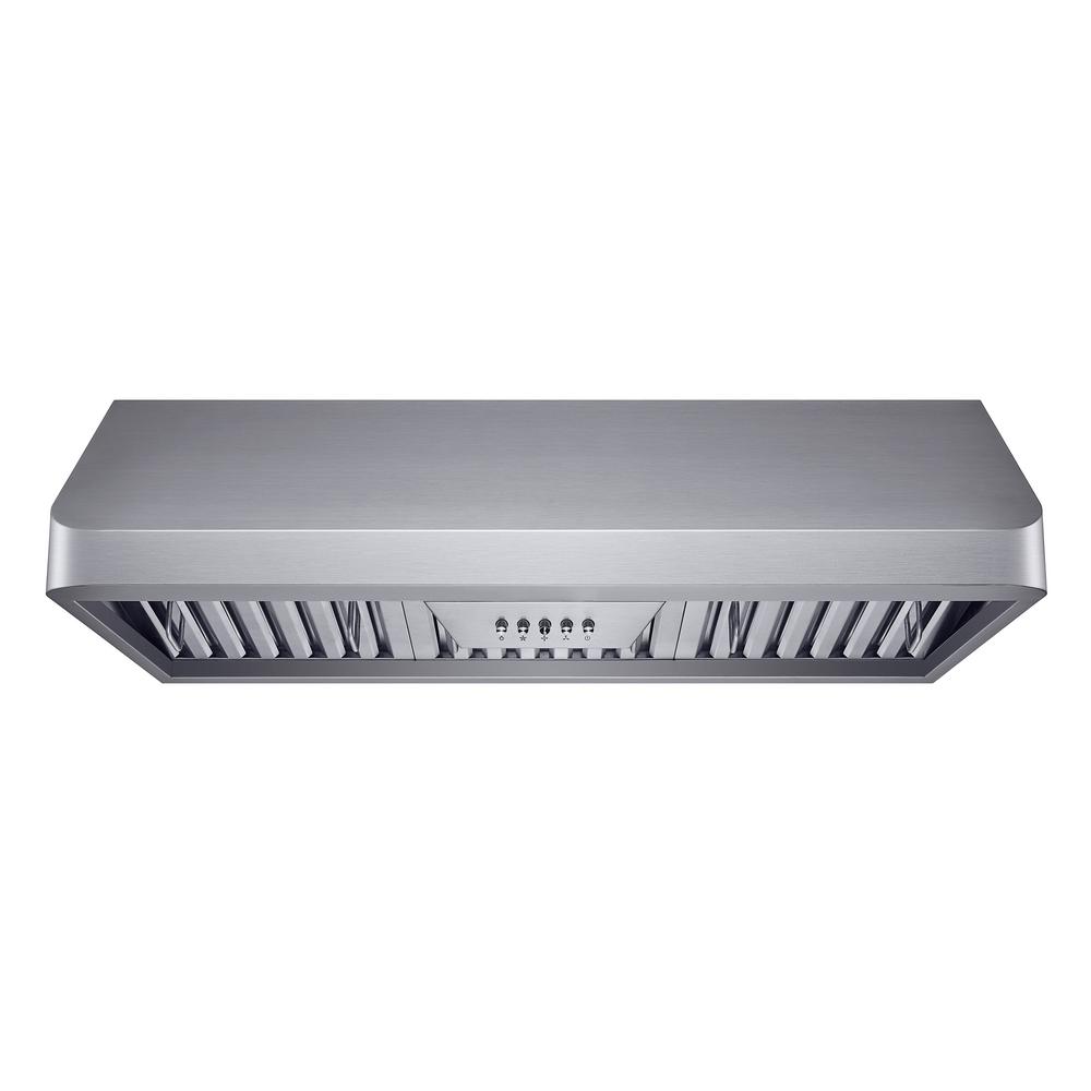 Winflo 36 in. 300 CFM Under Range Hood in Stainless Steel with