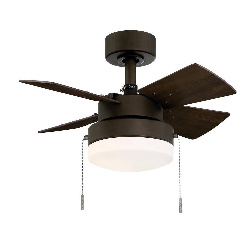 Hampton Bay Metarie II 24 in. Indoor Oil Rubbed Bronze Ceiling Fan with Light