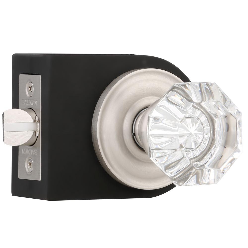 Baldwin Filmore Satin Nickel Hall/Closet Crystal Door Knob5080.150
