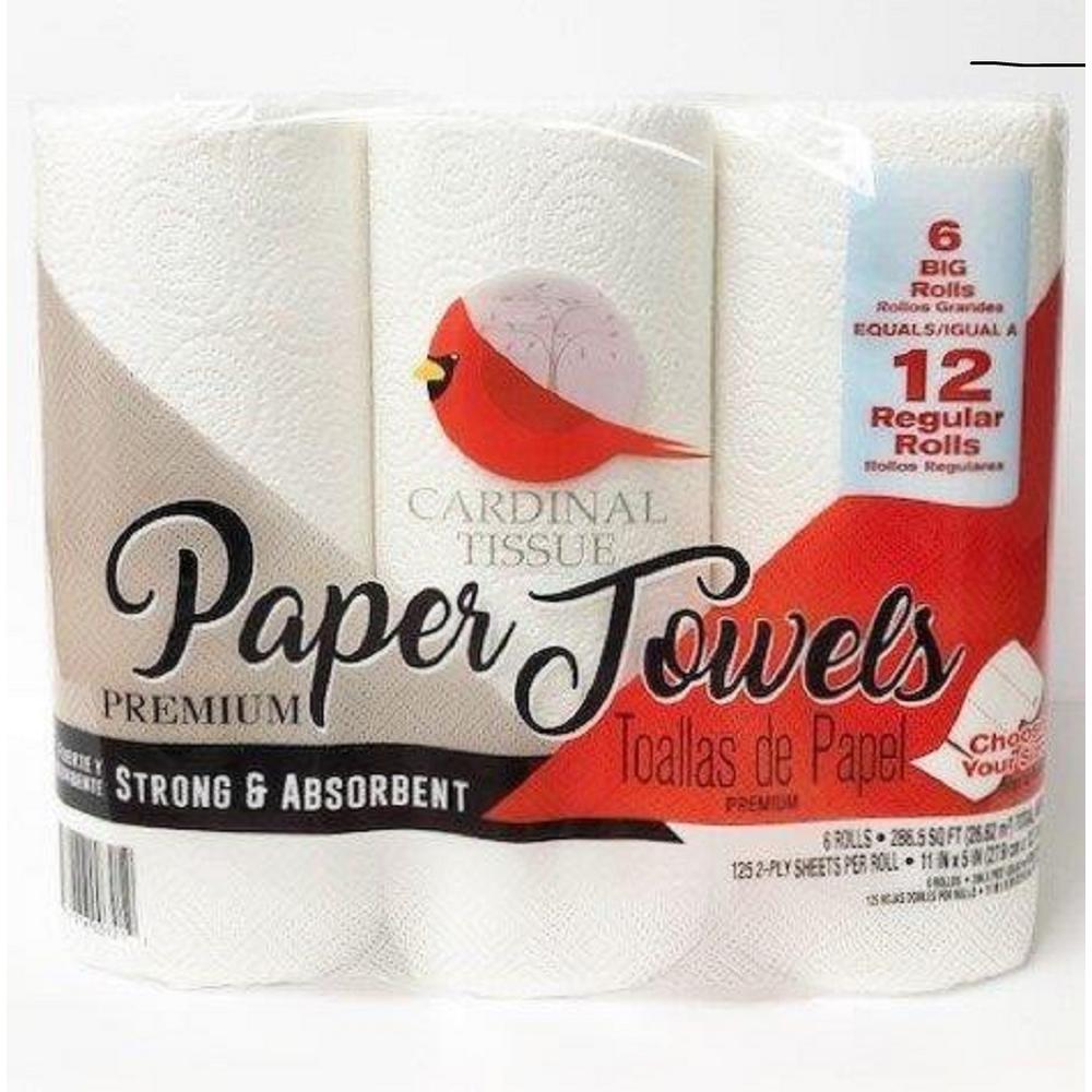 CARDINAL TISSUE Cardinal Paper Towels Premium Strong and Absorbent 2