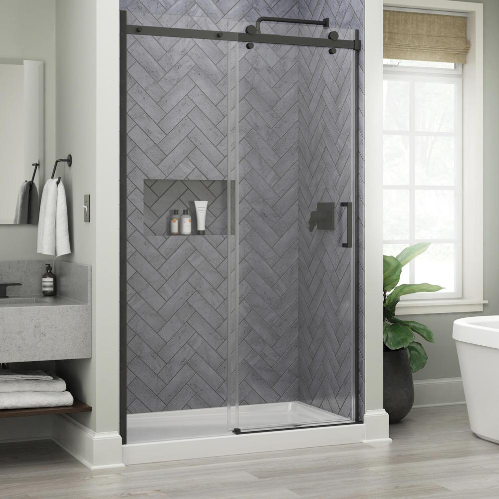 Delta Commix 48 in. x 76 in. Frameless Sliding Shower Door in Matte