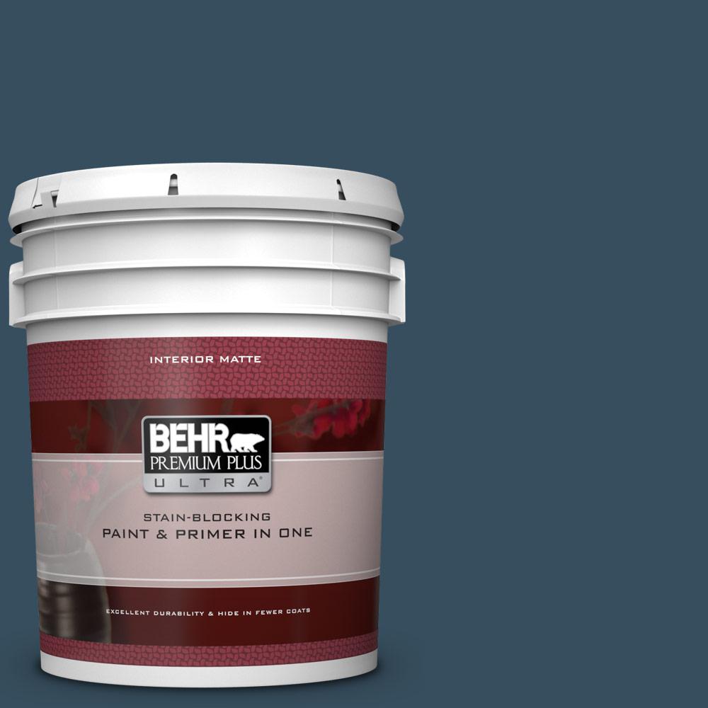 Behr Premium Plus Ultra 5 Gal 540f 7 Velvet Evening Matte Interior 540f 7 Velvet Evening Matte Interior Paint And Primer In One