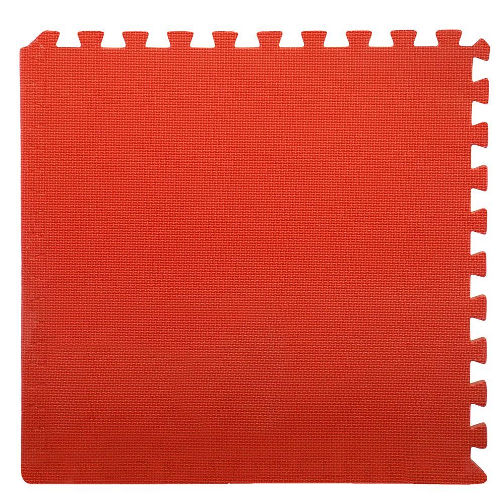 Red Orange Gym Flooring Exercise The Home Depot Multi Color 24 In X 0 50 Interlocking Eva