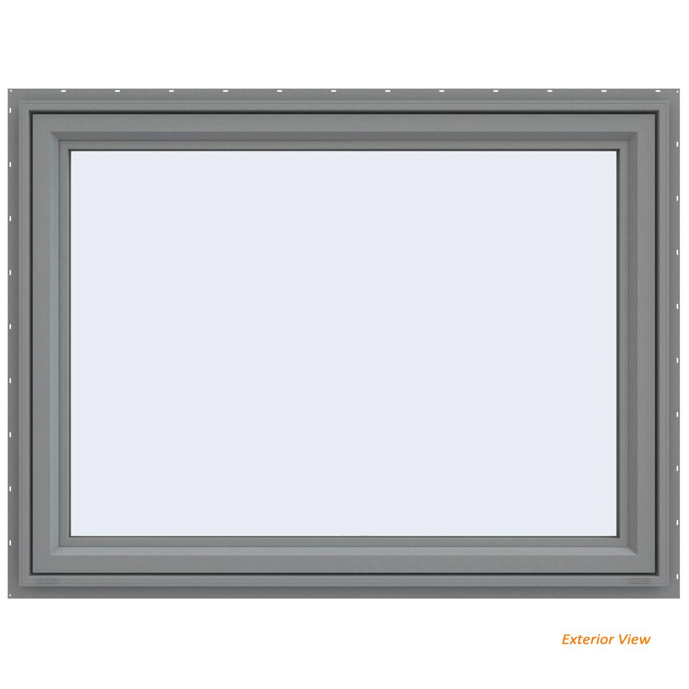 JELD WEN 475 In X 355 In V 4500 Series Gray Painted Vinyl Awning