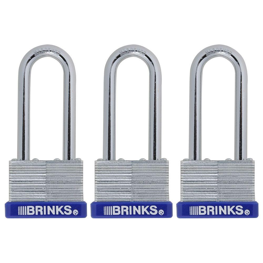 Brinks Home Security 1-13/16 inch (45 mm) Laminated Steel Padlock with 2-3/8... by Brinks Home Security