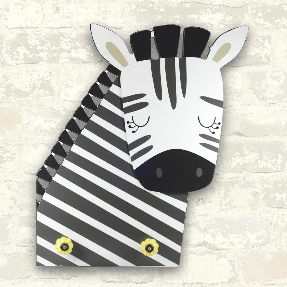 Linden Ave 15 inch x 17.5 inch Zebra Knobs 1-Piece Plaque with Knobs by Linden Ave