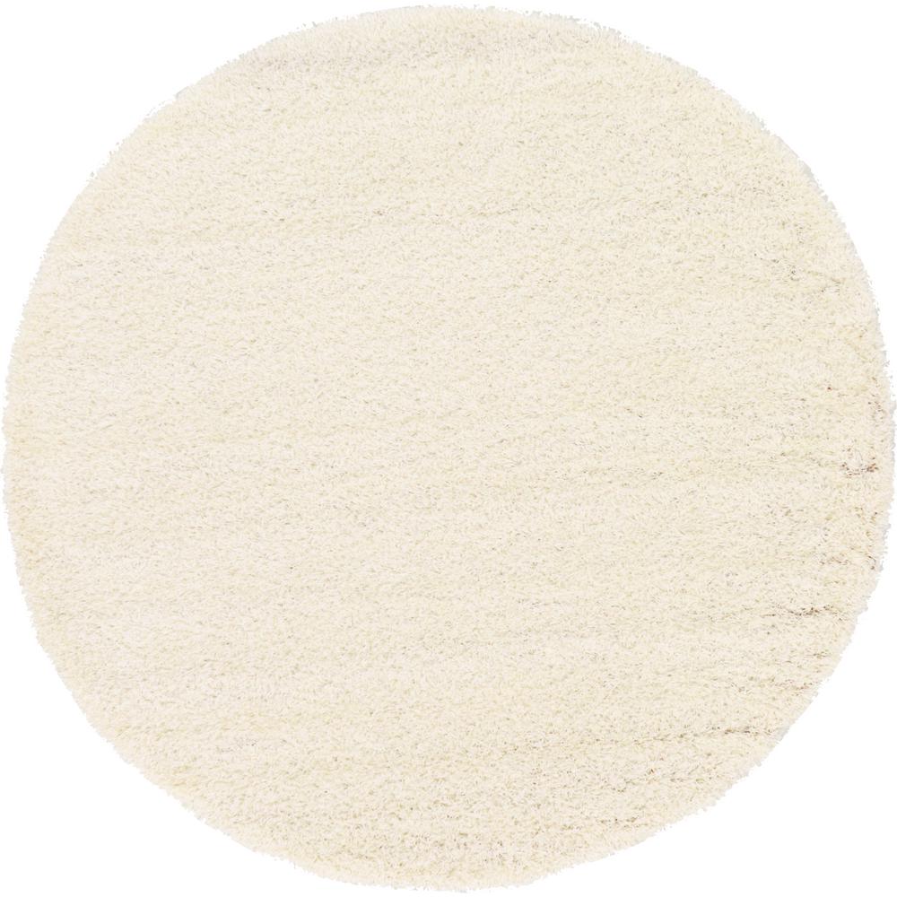 Unique Loom Solid Snow White 6 X Round Rug 3127916 The Unique Loom Solid Snow White 6 X Round Rug