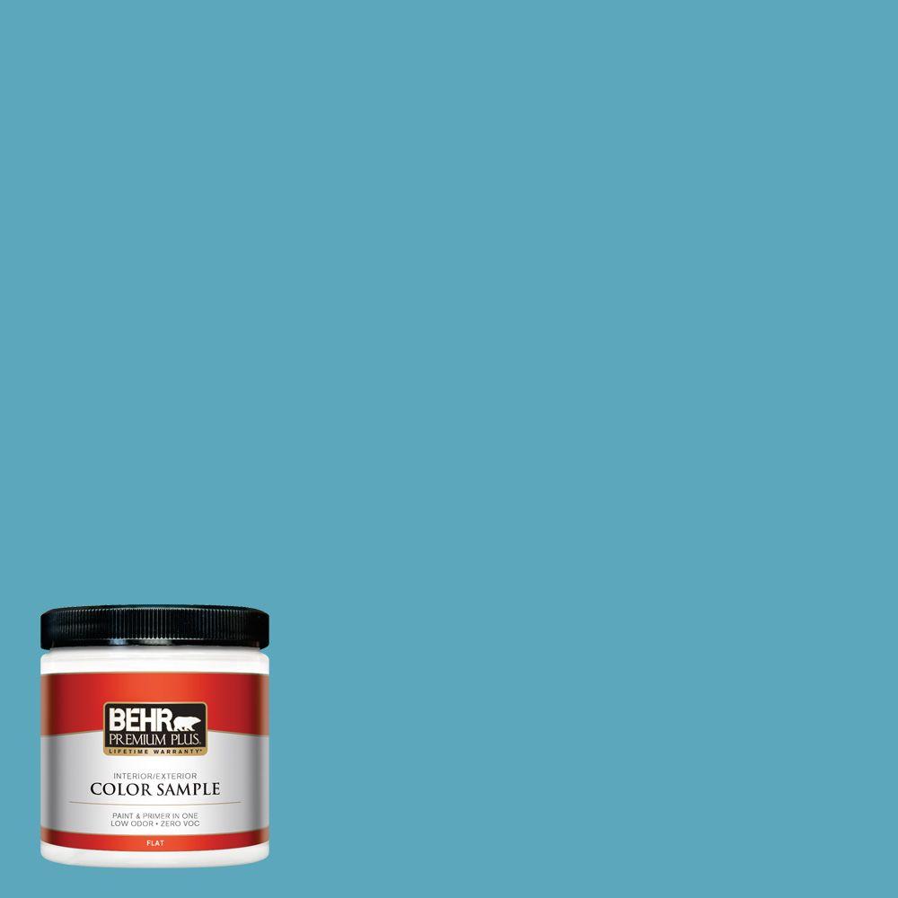 Behr Premium Plus 8 Oz T15 11 Sonic Blue Flat Interior Exterior T15 11 Sonic Blue Flat Interior Exterior