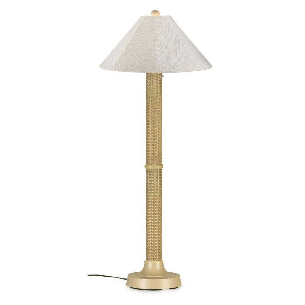 Patio Living Concepts Bahama Weave 60 In Mojavi Floor Lamp With Mojavi Floor Lamp With Canvas Linen Shade