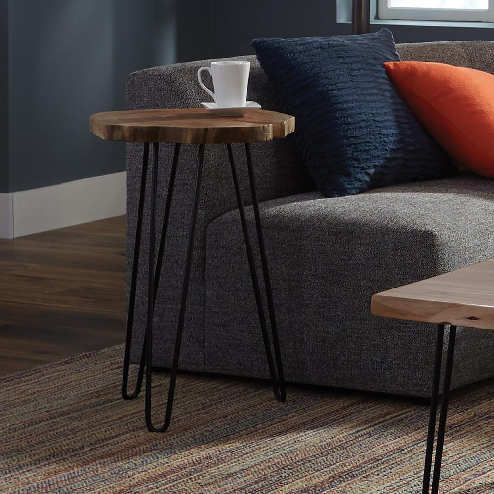 Alaterre Furniture 20 In Brown And Black Hairpin Natural Live Alaterre Furniture 20 In Brown And