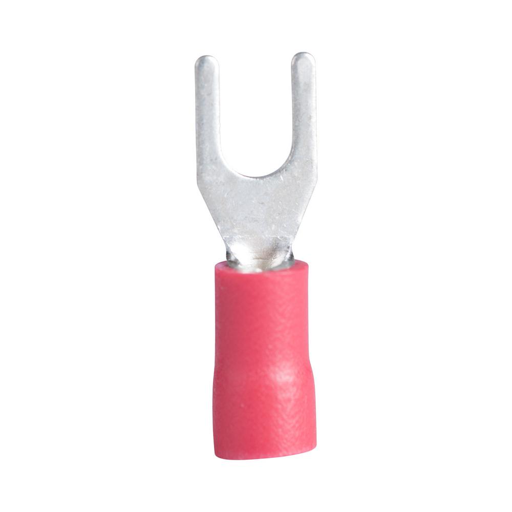 Gardner Bender 22-16 AWG Spade Terminal Stud Size 8-10 Red  