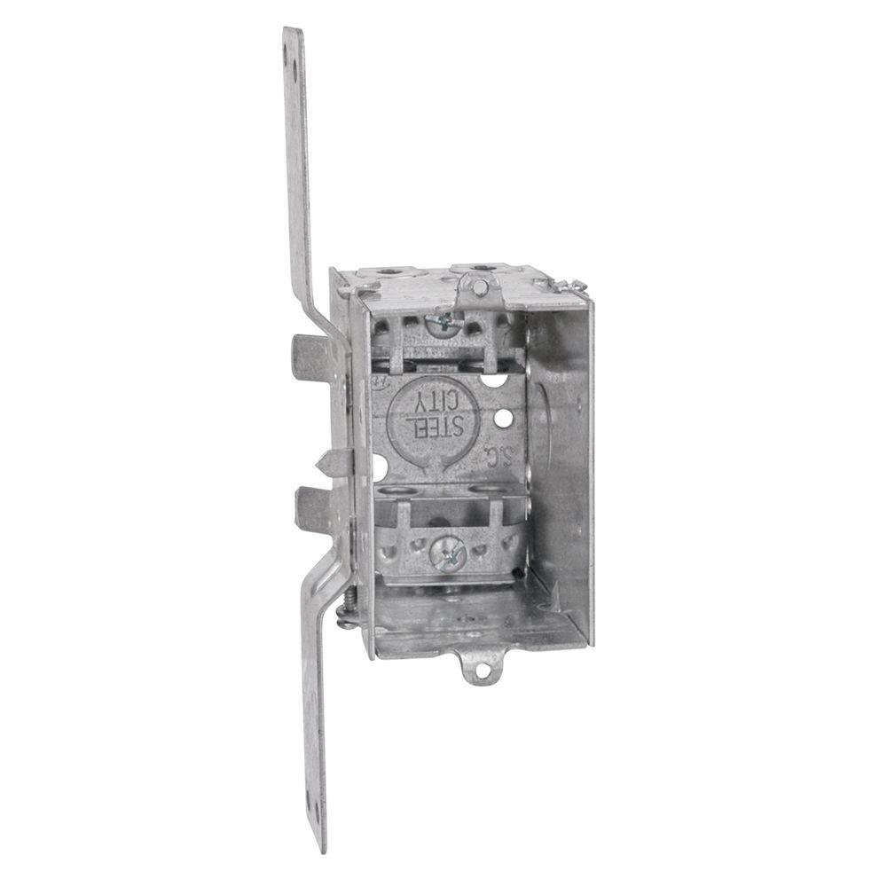 1 Gang 14 cu. in. PreGalvanized Steel Gangable Switch Box (Case of 25