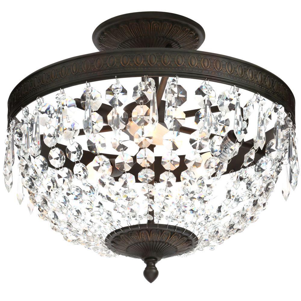 World Imports Bijoux Collection 3 Light Flemish Semi Flush Mount World Imports Bijoux Collection 3 Light Flemish Semi Flush Mount