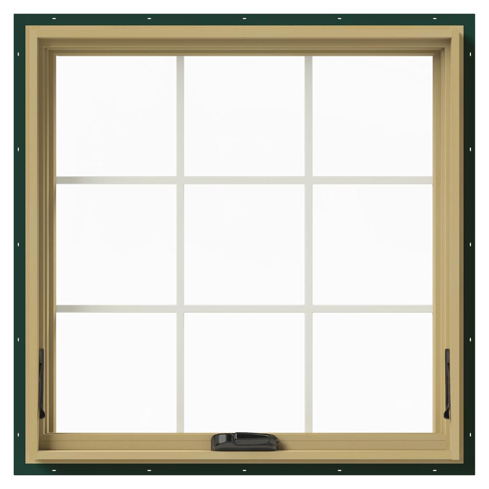 JELD-WEN 36 In. X 36 In. W-2500 Awning Aluminum Clad Wood Window ...