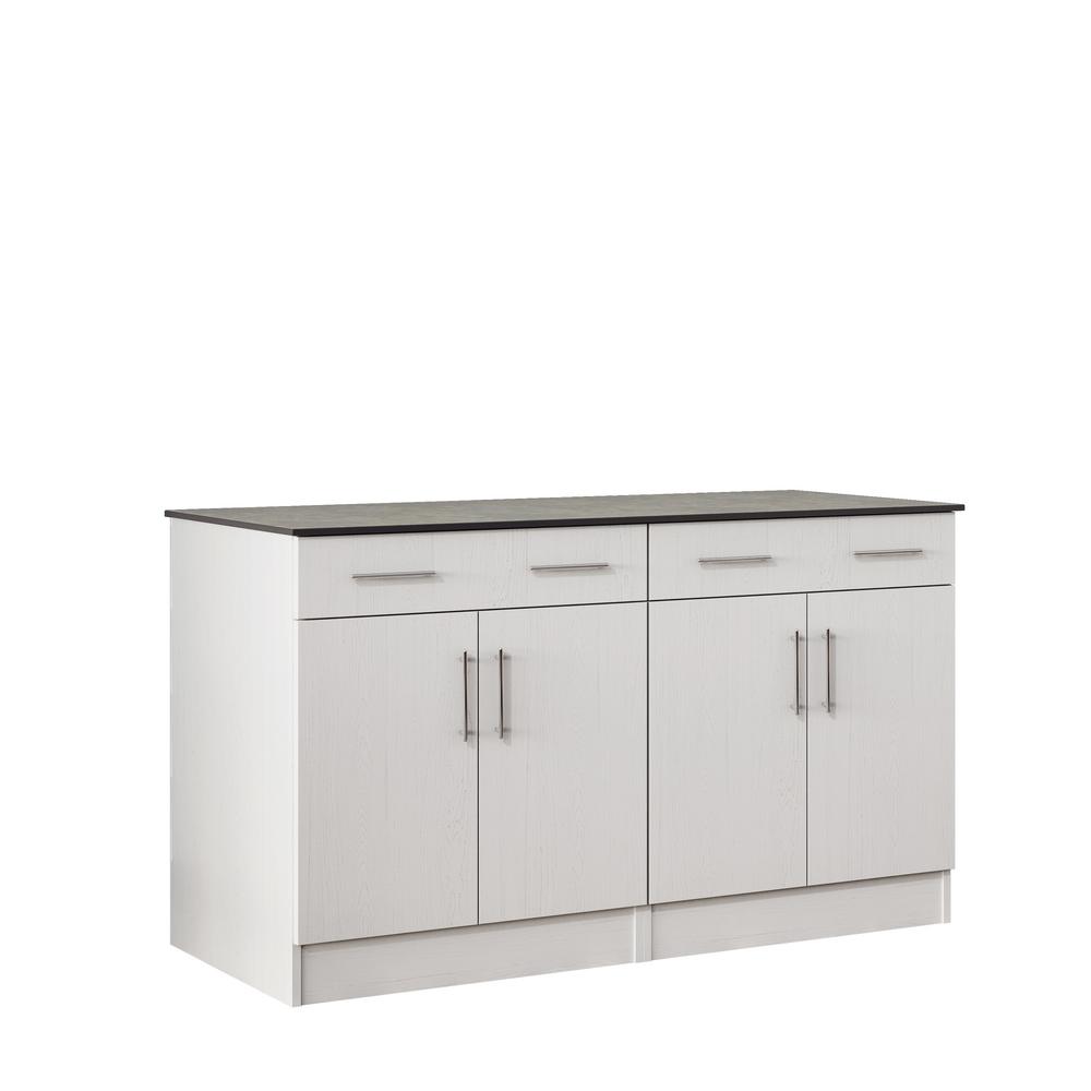 Polymer Cabinet Outdoor Kitchen Storage Kitchens The Outdoor Cabinets With Countertop 4 Door And 2 Drawer In White