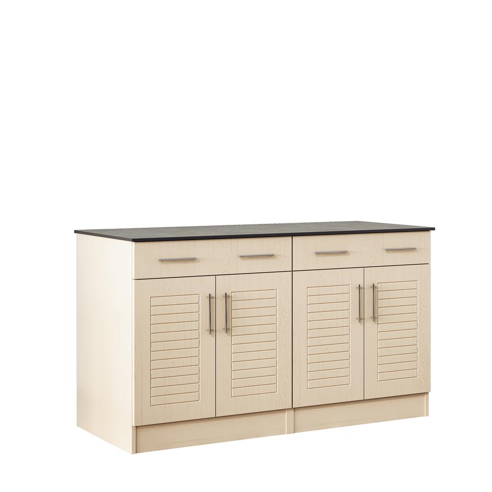 Weatherstrong Key West 59 5 In Outdoor Cabinets With Countertop 4