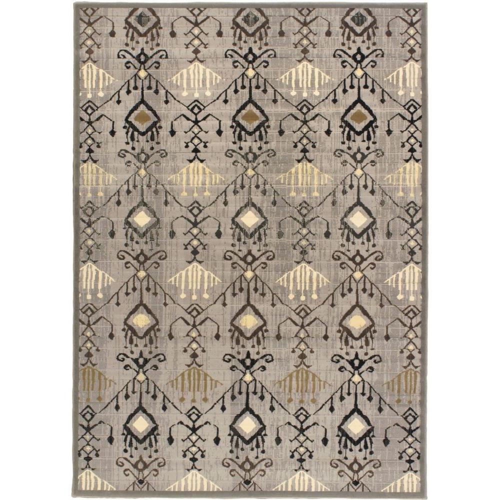 Ecarpet Gallery Ikat Glitter Light Gray 5 Ft X 8 Area Rug 51482 Ikat Glitter Light Gray 5 Ft X 8 Area Rug
