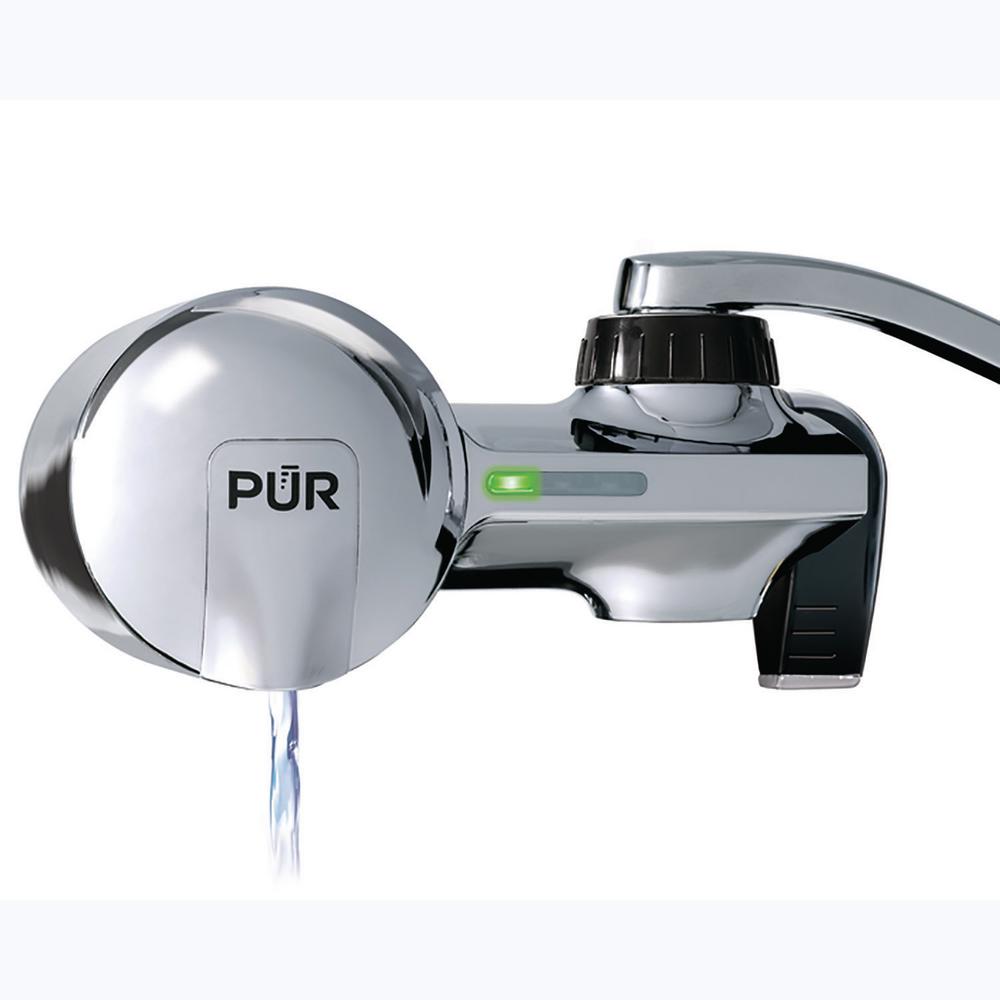 Pur Chrome Horizontal Faucet Mount System Pfm400h The Home Depot