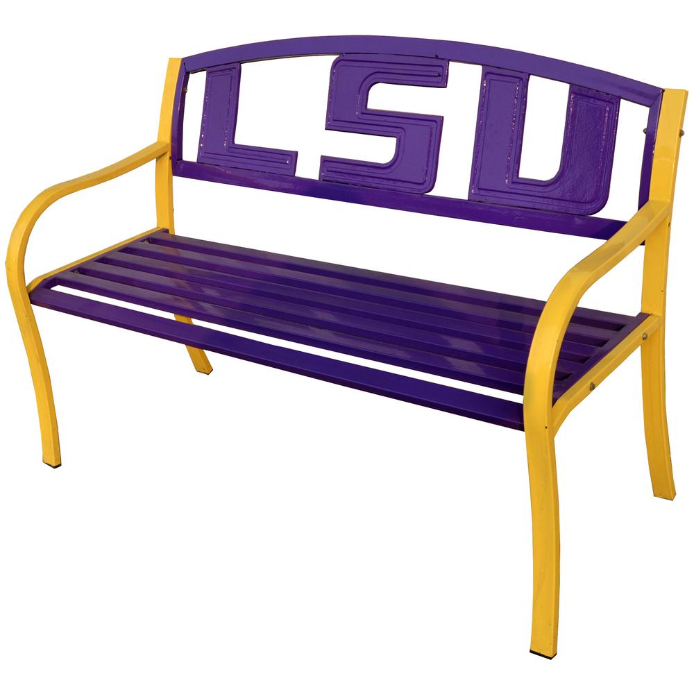 Leigh Country LSU Tigers Metal Patio Bench TX The