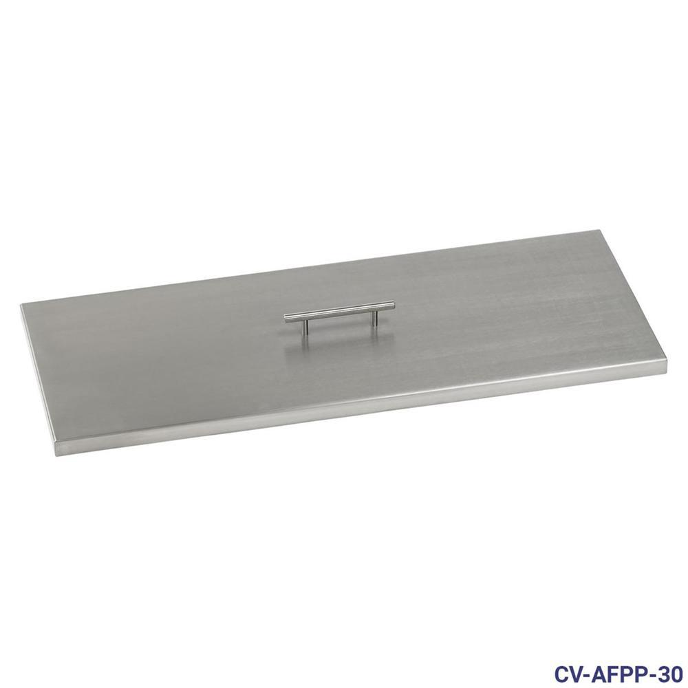 American Fire Glass 30 In X 10 In Stainless Steel Cover