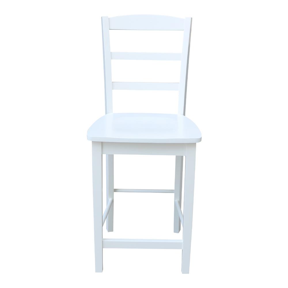 International Concepts Madrid 24 In H Pure White Counter Stool S08 International Concepts Madrid 24 In H Pure White Counter Stool