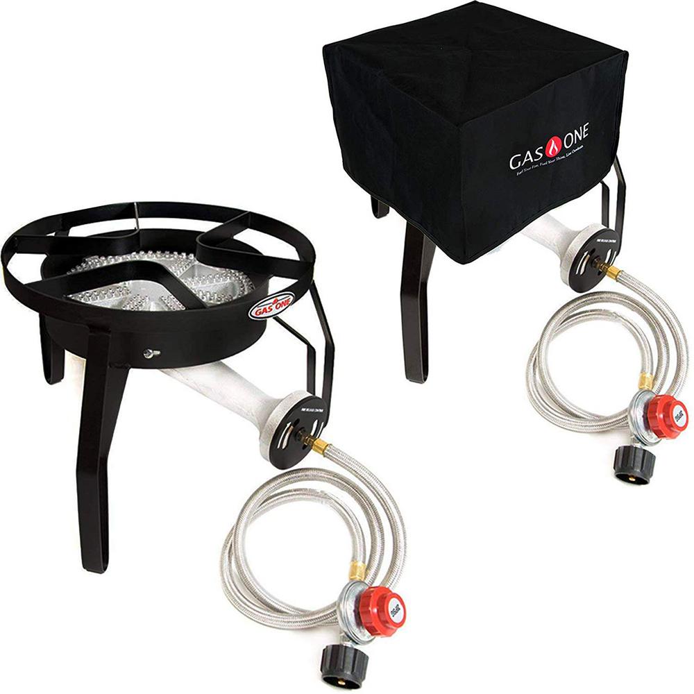 Gas One 200,000 BTU Round High Pressure Single Propane Burner Outdoor