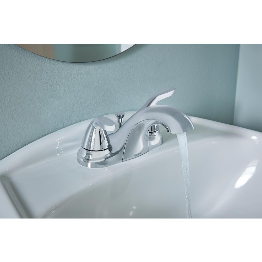 MOEN Bathroom Faucet Sink Vanity 4 Inch Centerset 2 Handle Low Arc