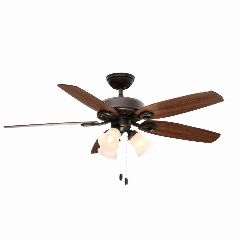Hunter 3 Lights Incandescent Ceiling Fans With Indoor New Bronze Ceiling Fan With Light Kit