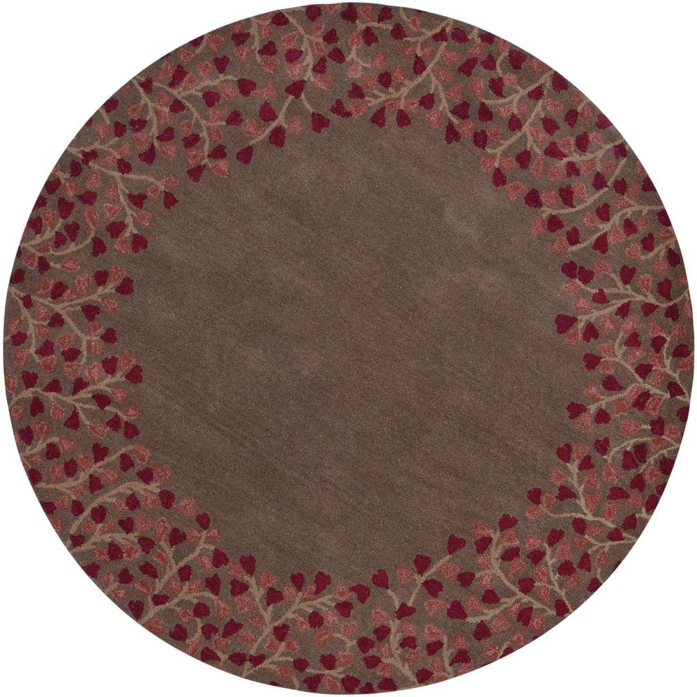 Artistic Weavers Oxford Aria Burgundy 8 ft. x 8 ft. Round Indoor Area