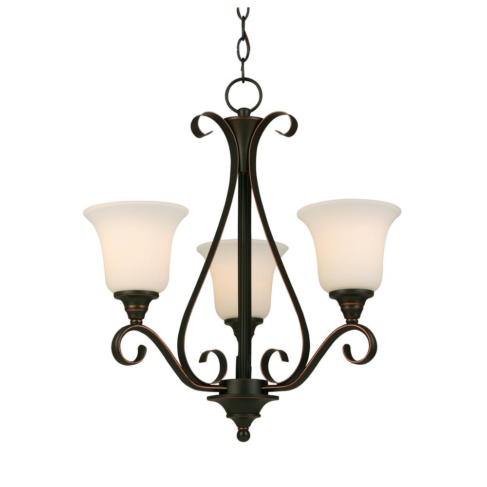 Hampton Bay Westwood 3 Light Oil Rubbed, Chandelier Lamp Shades Home Depot