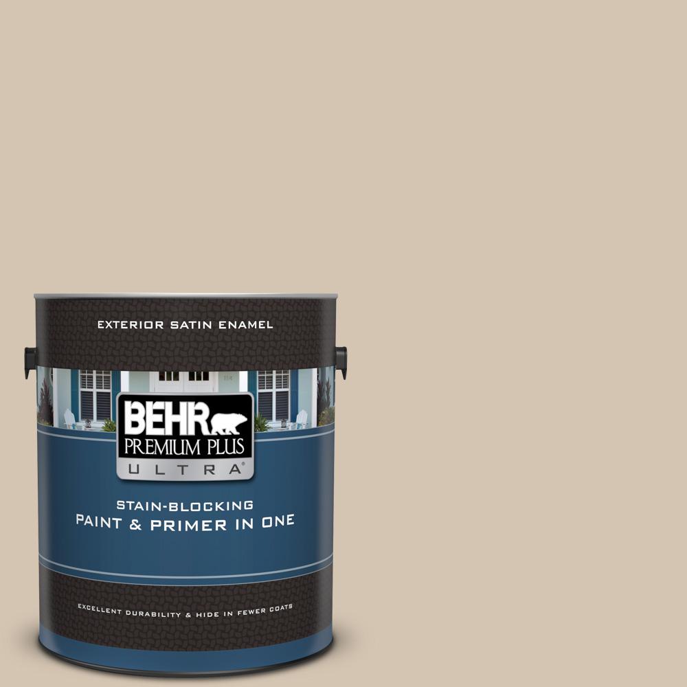 BEHR Premium Plus Ultra 1 gal. N3003 Casual Khaki Satin Enamel