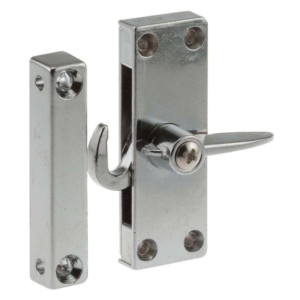 Prime-Line 1-7/16 In. White Plastic Sliding Screen Door Latch And Pull