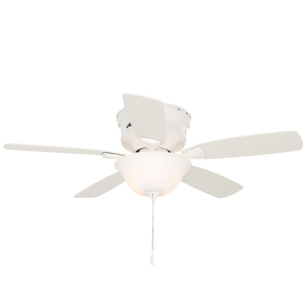 Hunter Low Profile 48 In Indoor White Ceiling Fan With Light Kit 52062 The Home Depot - 48 White Ceiling Fan Without Light Hunter Low Profile 48 In Indoor White Ceiling Fan With Light Kit 52062 The Home Depot - 48 White Ceiling Fan Without Light