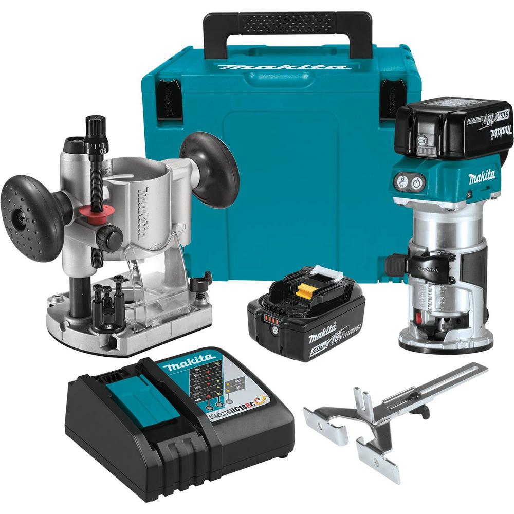 MAKITA XTR01T7 Compact Router Kit,Overall 5-1/4u0022 H