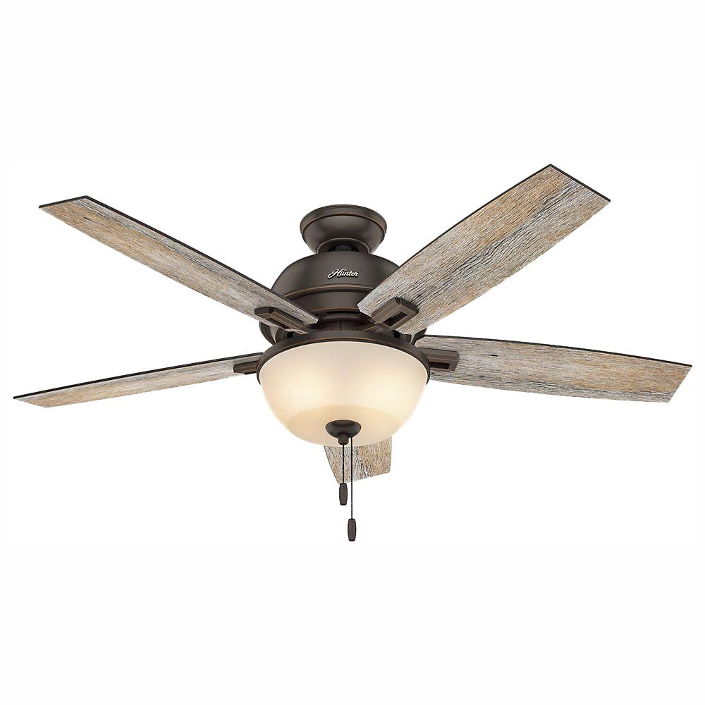 Hunter Donegan 52 In Led Indoor Onyx Bengal Bronze Ceiling Fan
