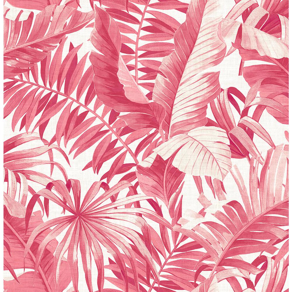 A Street Prints Alfresco Pink Tropical Palm Pink Wallpaper Sample 2969 sam The Home Depot