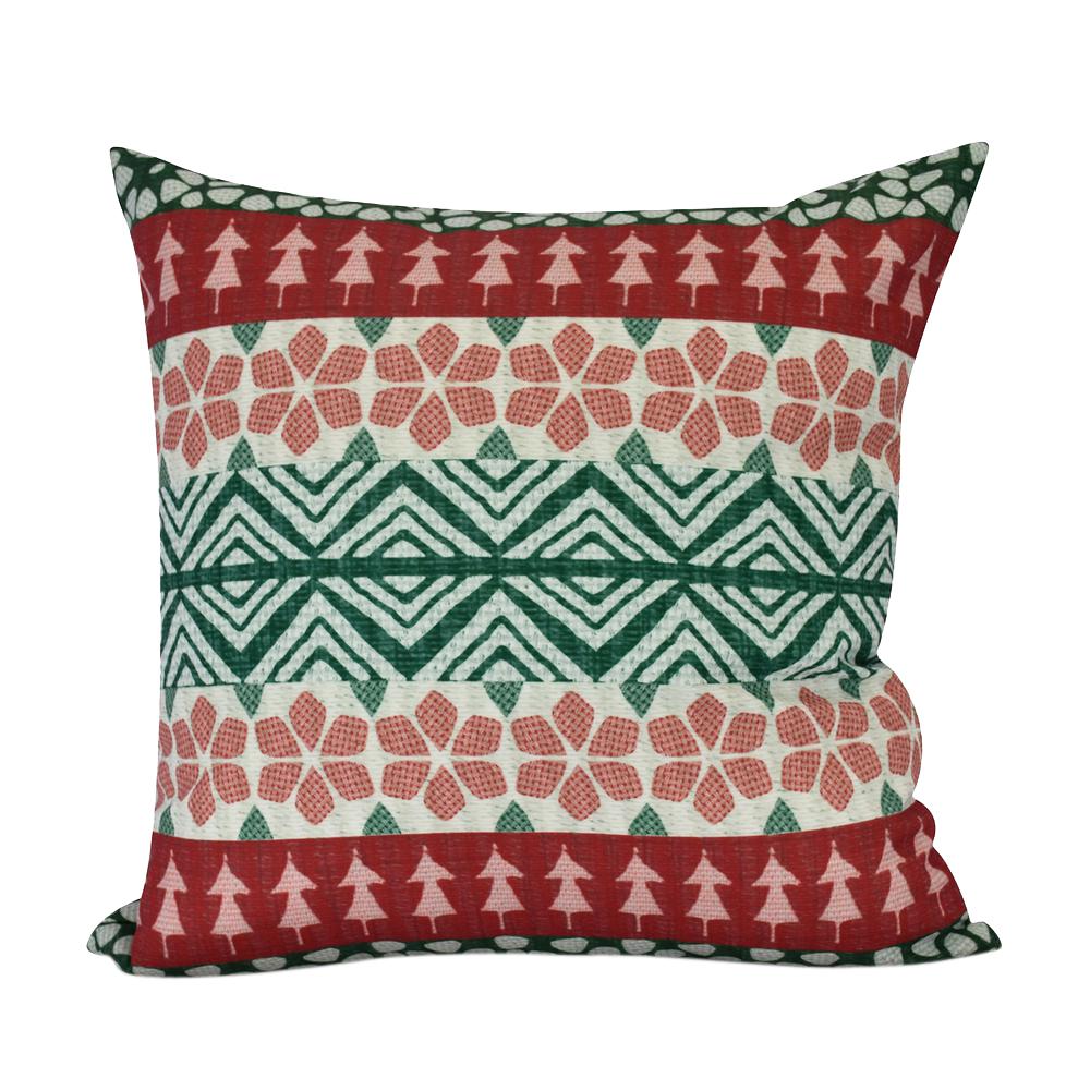Fairisle Red Geometric 26 In X 26 In Throw Pillow Phg957re1 26