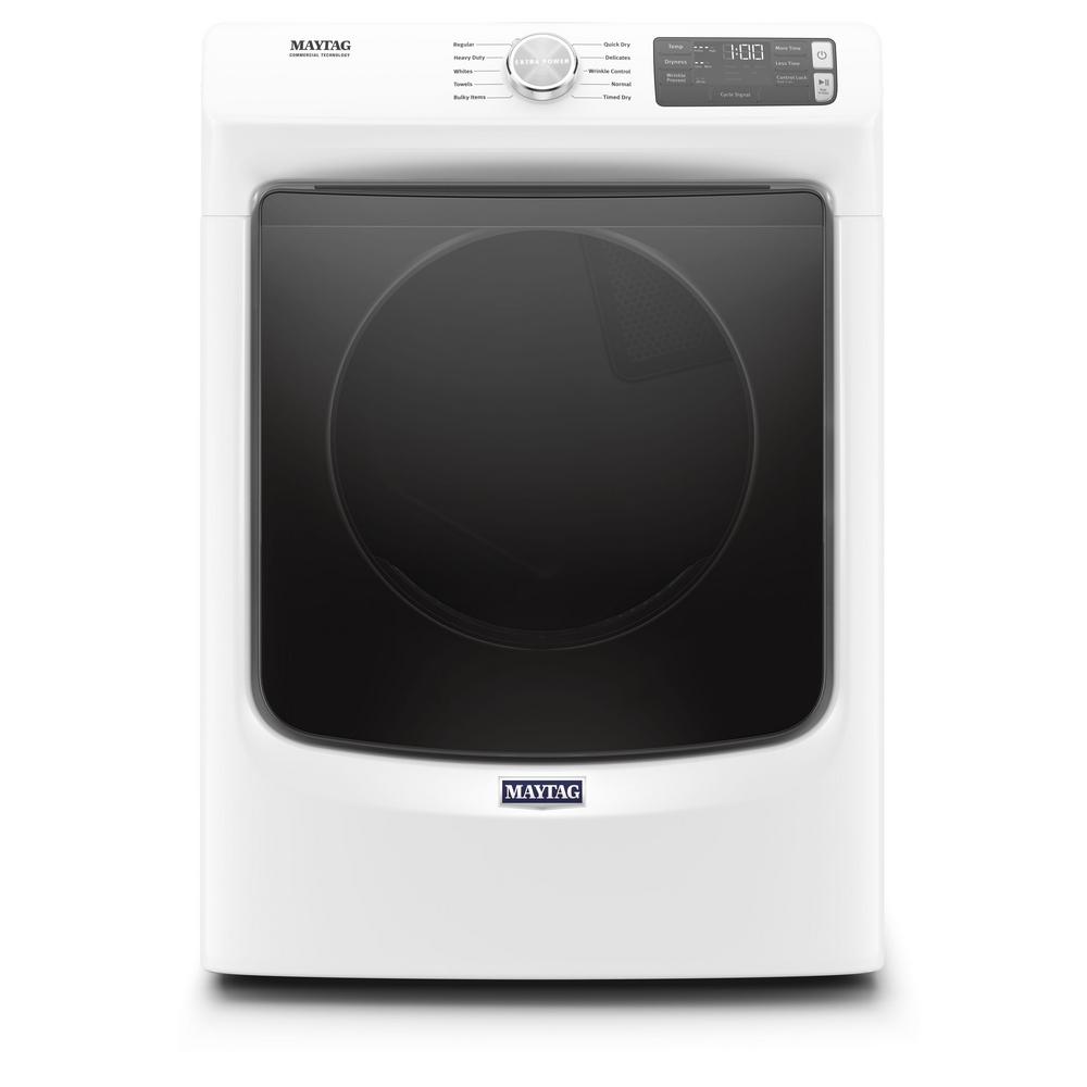 Maytag 7 3 Cu Ft 120 Volt White Stackable Gas Vented Dryer With