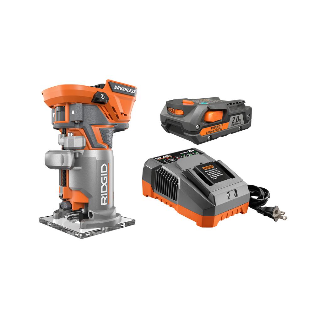 RIDGID 18Volt GEN5X LithiumIon Cordless Brushless Compact Router Kit
